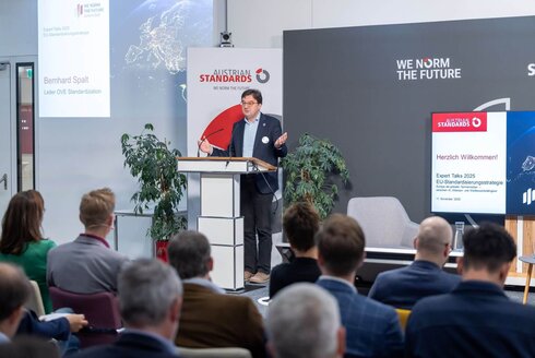 Bernhard Spalt bei den Expert Talks zur EU-Standardisierungsstrategie