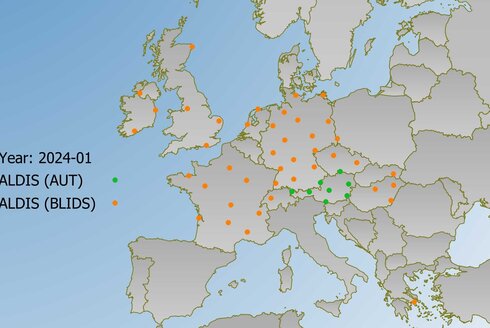 Standorte der ALDIS/BLIDS-Sensoren